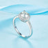 MEWE-JEWELRY Rings 1 Carat Moissanite Halo Diamond Ring