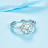 MEWE-JEWELRY Rings 1 Carat Moissanite Halo Diamond Ring