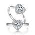 MEWE-JEWELRY Rings 1 Carat Moissanite Heart Diamond Ring