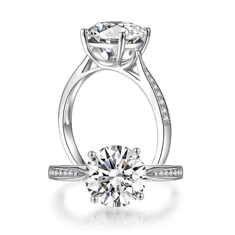 MEWE-JEWELRY Rings 2.5 Carat Moissanite (9 mm) Diamond Ring