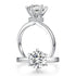 MEWE-JEWELRY Rings 2 Carat Moissanite (8 mm) 6 Claws Diamond Ring