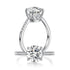 MEWE-JEWELRY Rings 2 Carat Moissanite (8 mm) Diamond Ring