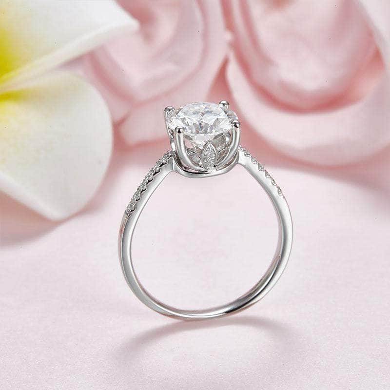 MEWE-JEWELRY Rings 2 Carat Moissanite (8 mm) Diamond Ring