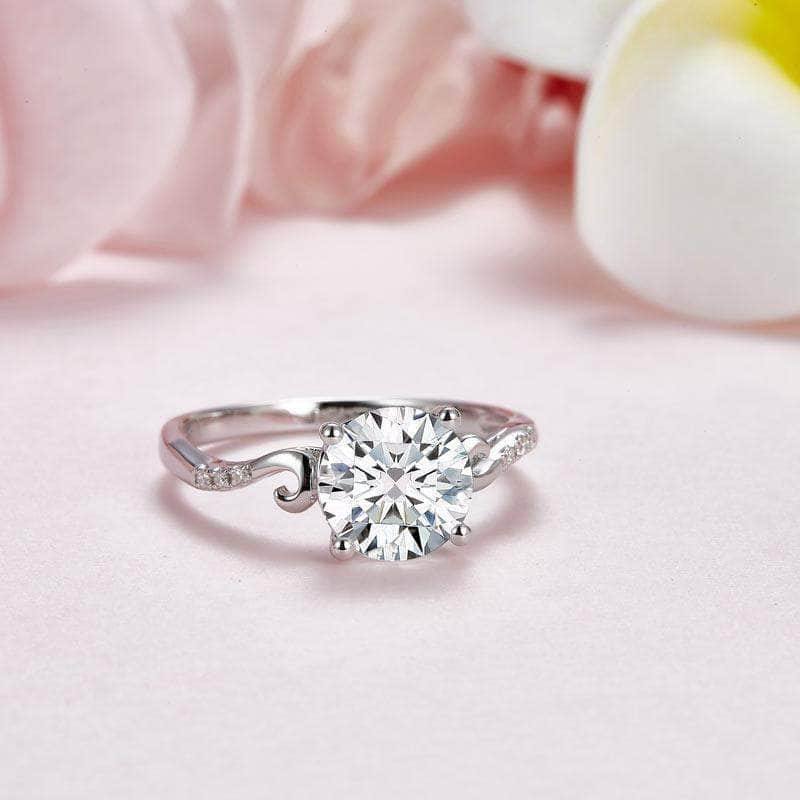 MEWE-JEWELRY Rings 2 Carat Moissanite Diamond (8 mm) Ring