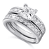 MEWE-JEWELRY Rings Sterling Silver Princess Cut Ring