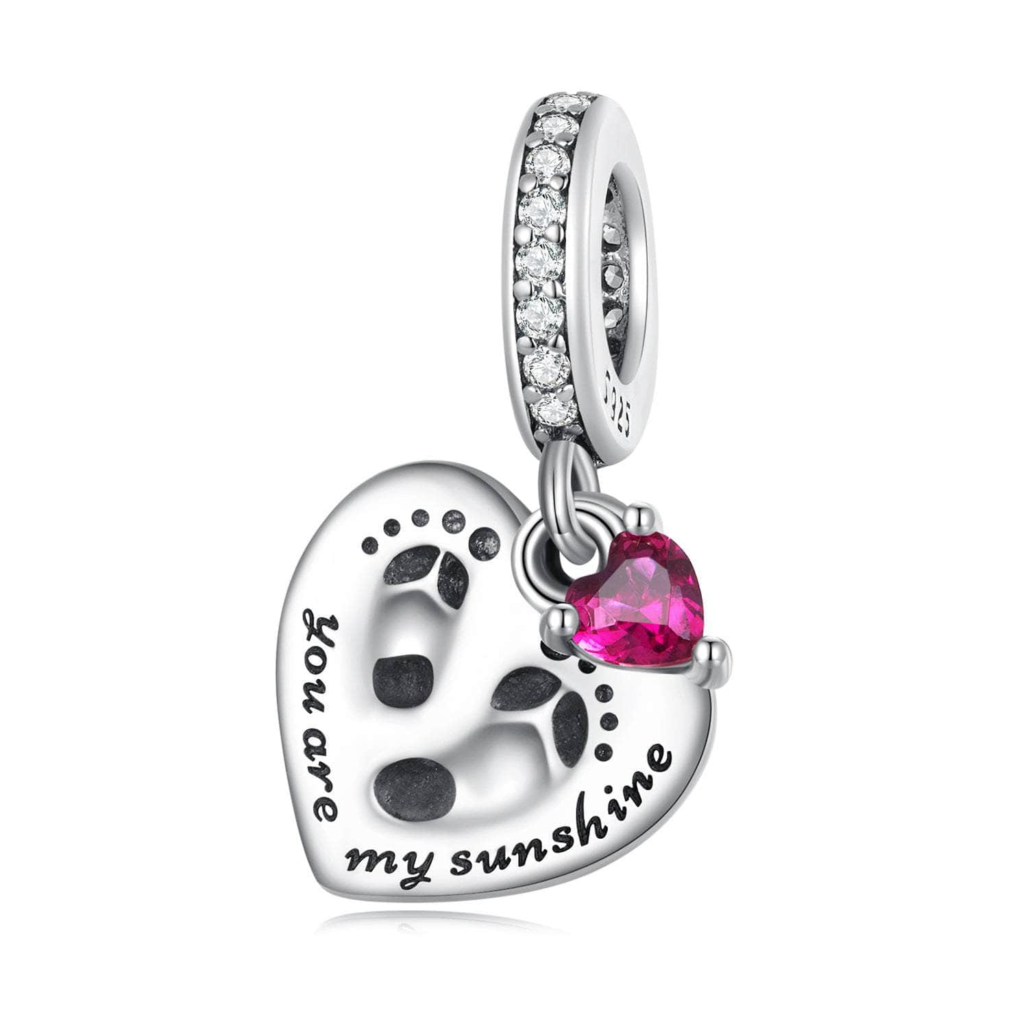 shipped in AUS CHARMS Baby Feet Love heart Charm