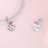 shipped in AUS CHARMS Baby Feet Love heart Charm