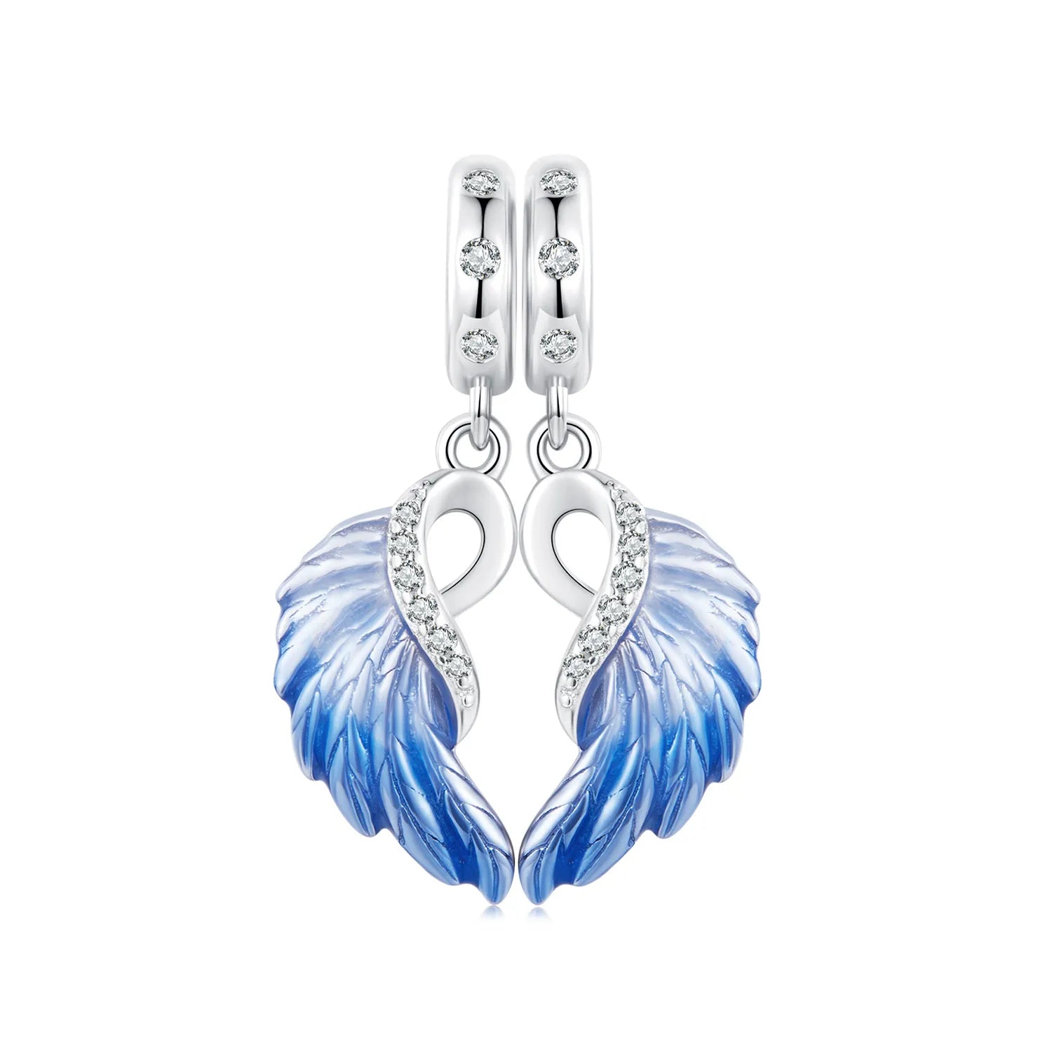 shipped in AUS CHARMS Blue Angle Wings Charm