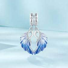 shipped in AUS CHARMS Blue Angle Wings Charm