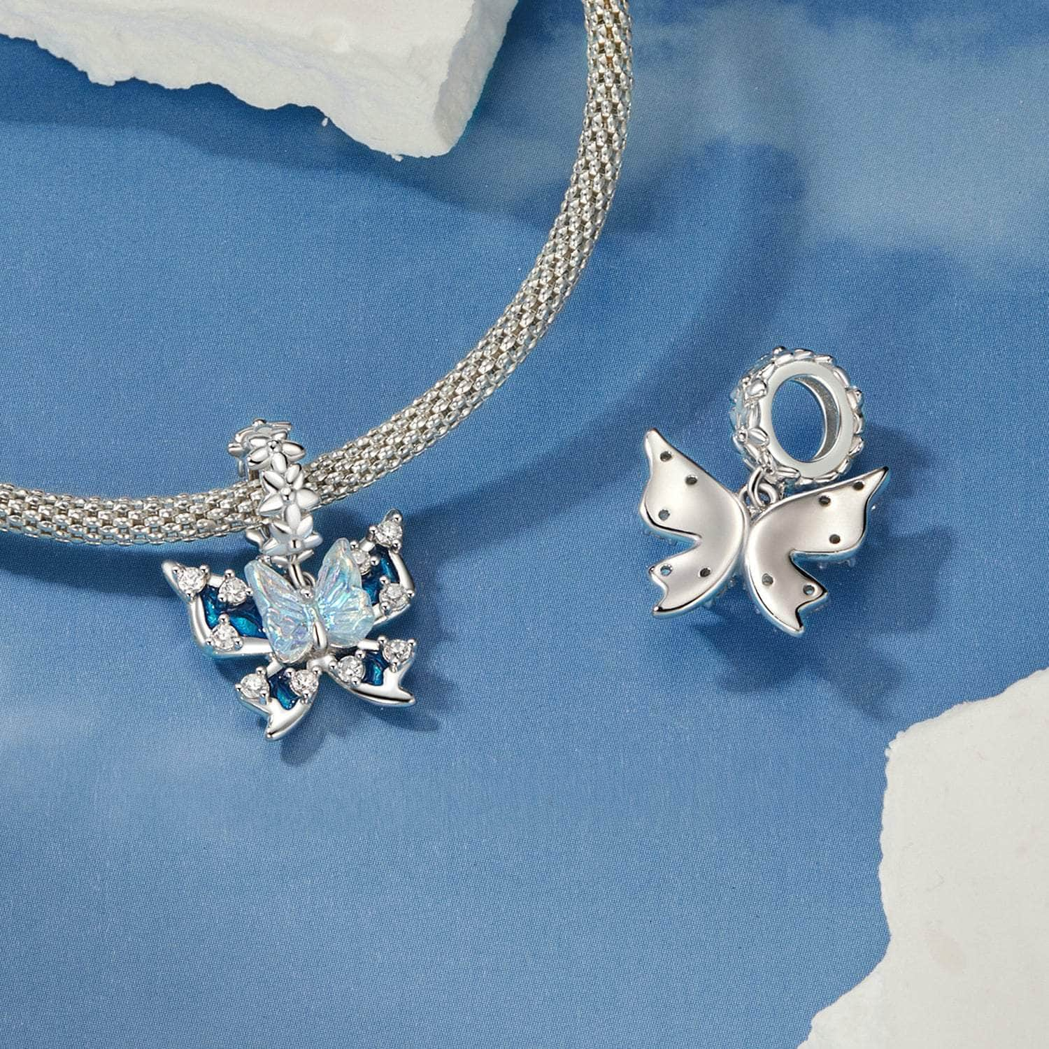 shipped in AUS CHARMS Blue Butterfly Charm