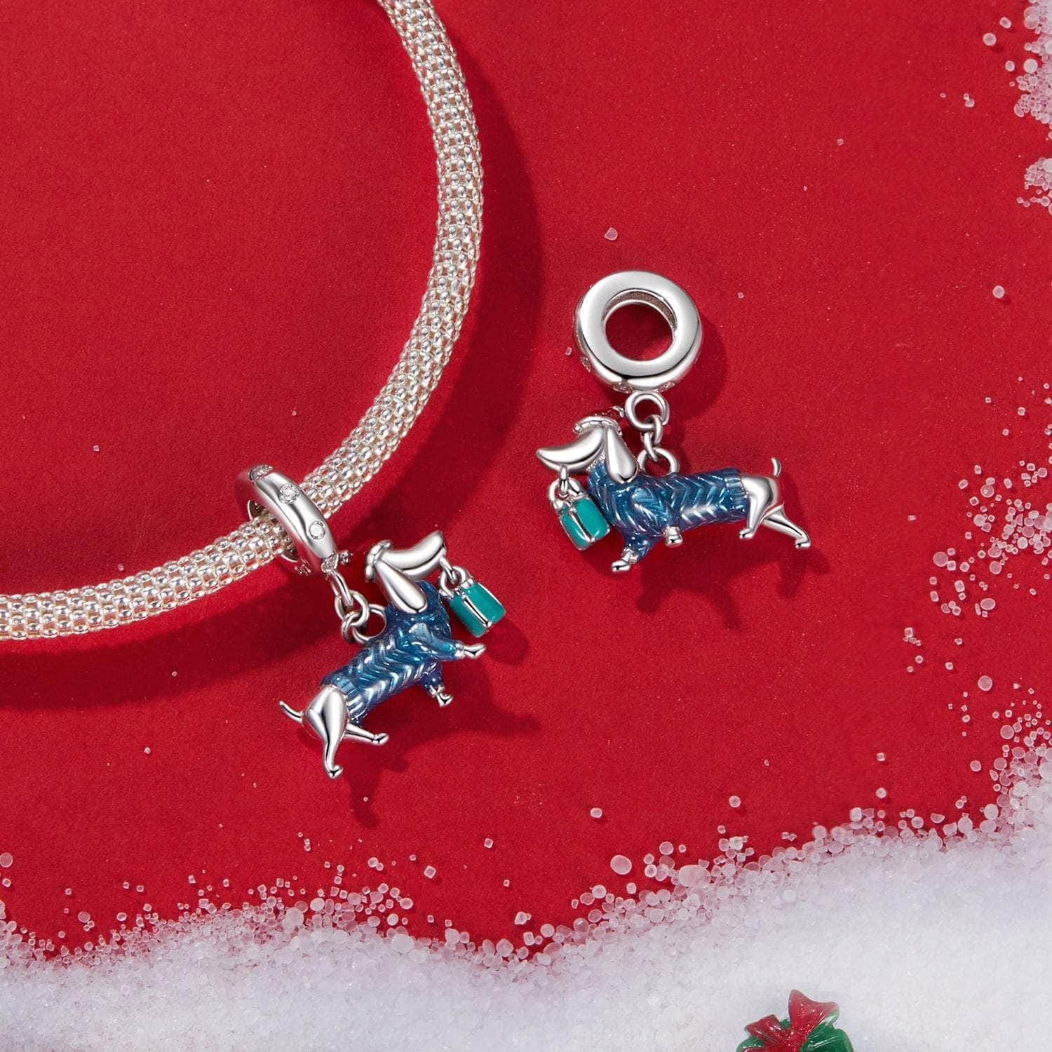 shipped in AUS CHARMS Christmas Puppy Charm