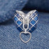 shipped in AUS CHARMS Denim Heart Zipper Charm