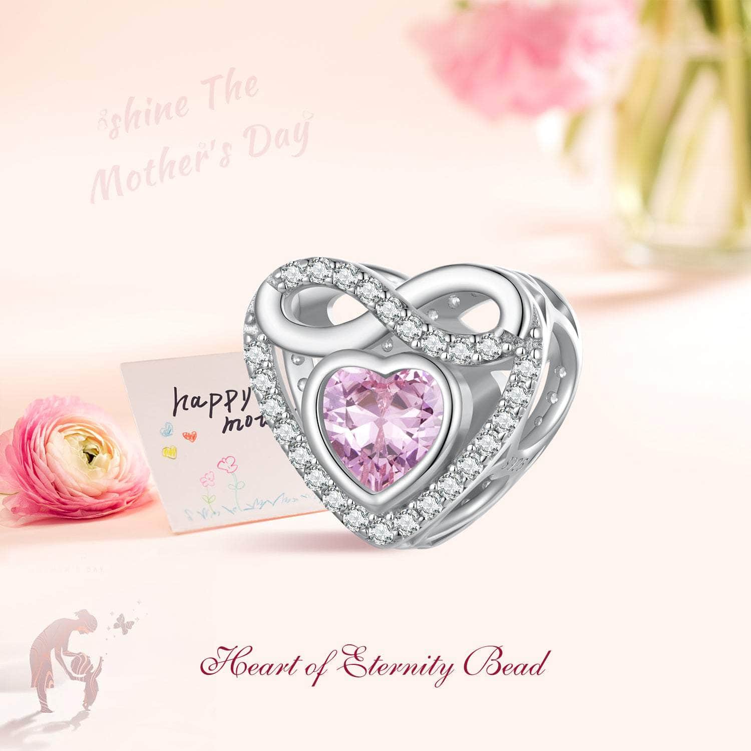 shipped in AUS CHARMS Heart and Infinity Heart Charm