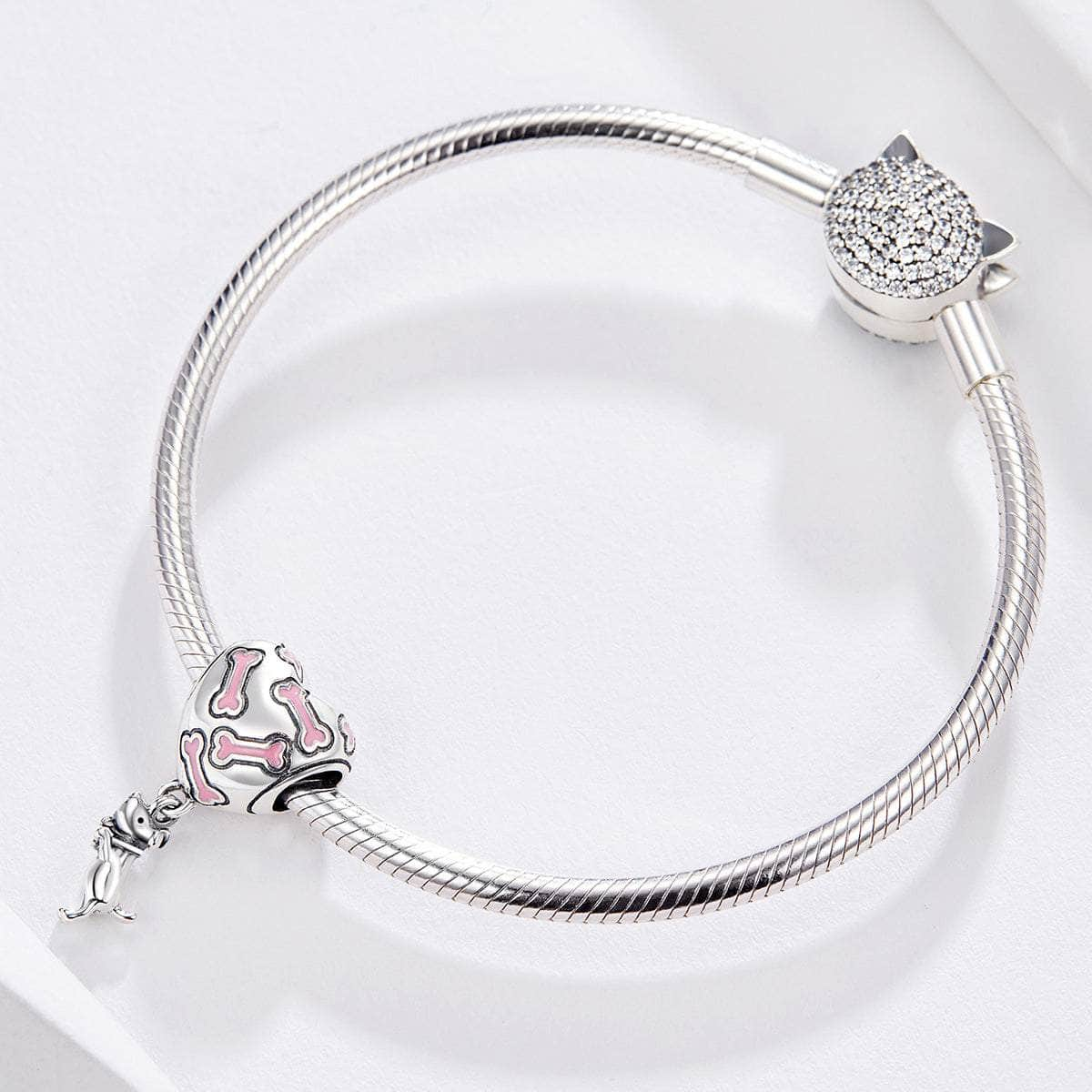 shipped in AUS CHARMS Heart Puppy Bone Charm