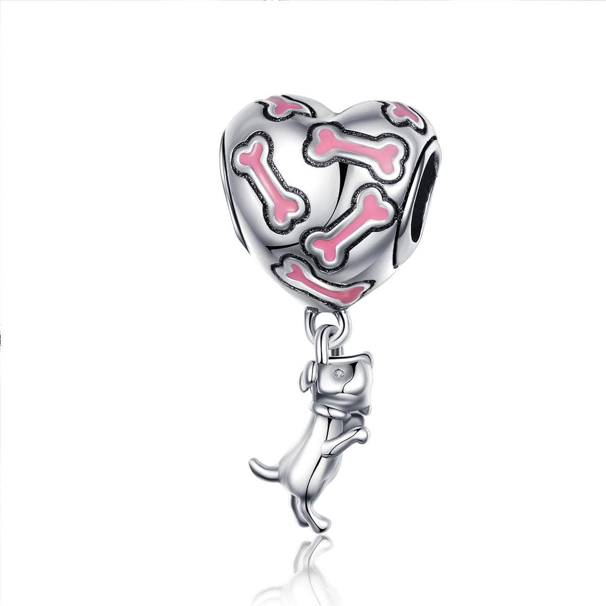 shipped in AUS CHARMS Heart Puppy Bone Charm