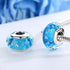 shipped in AUS CHARMS Light Blue Bubble Murano Charm