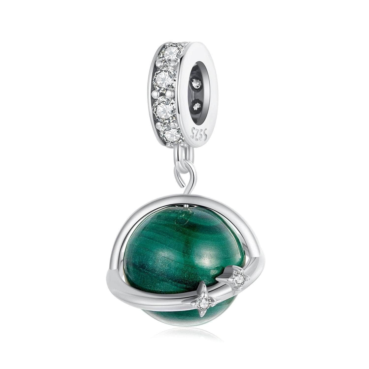 shipped in AUS CHARMS Malachite Planit Charm