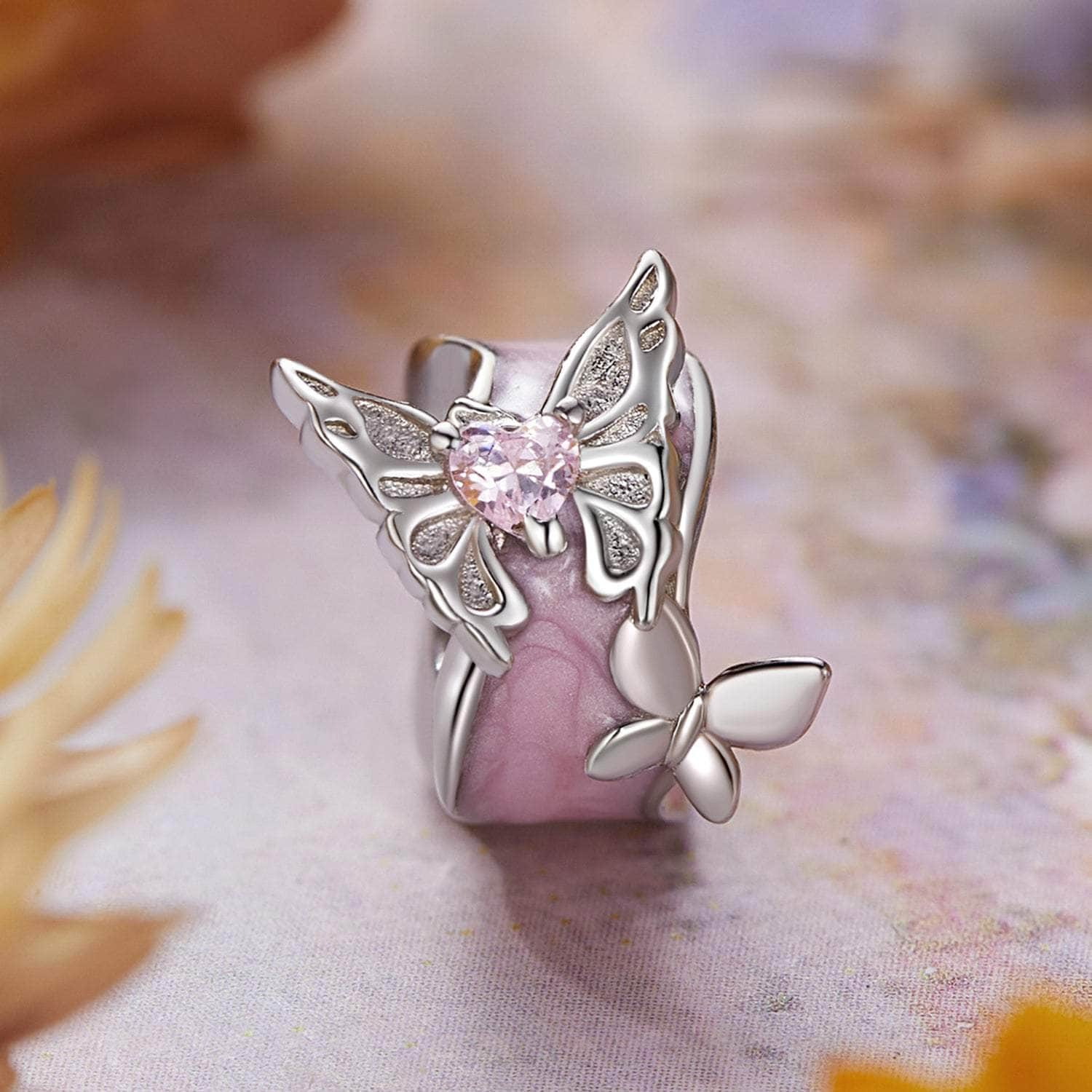 shipped in AUS CHARMS Pink Butterfly Stopped charm