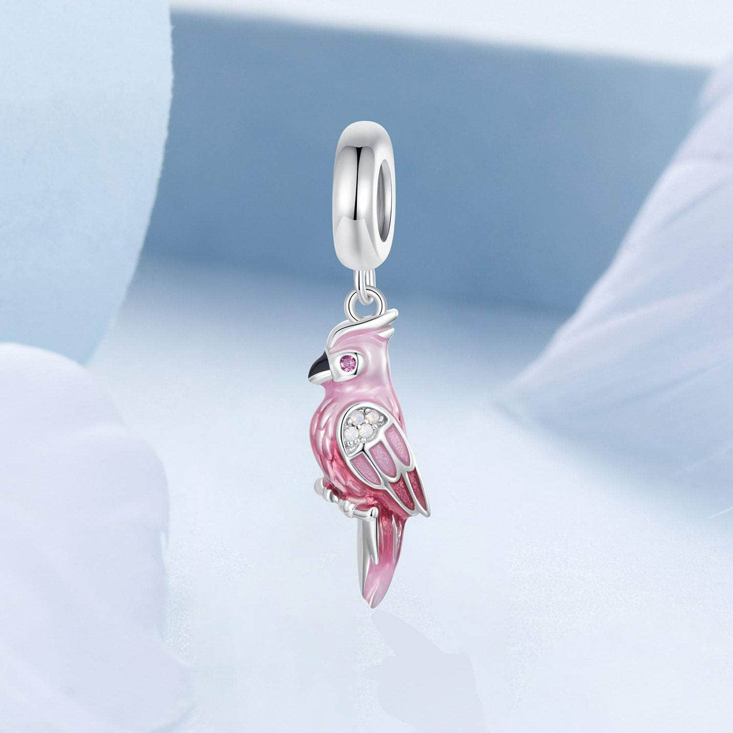 shipped in AUS CHARMS Pink Parrot Charm