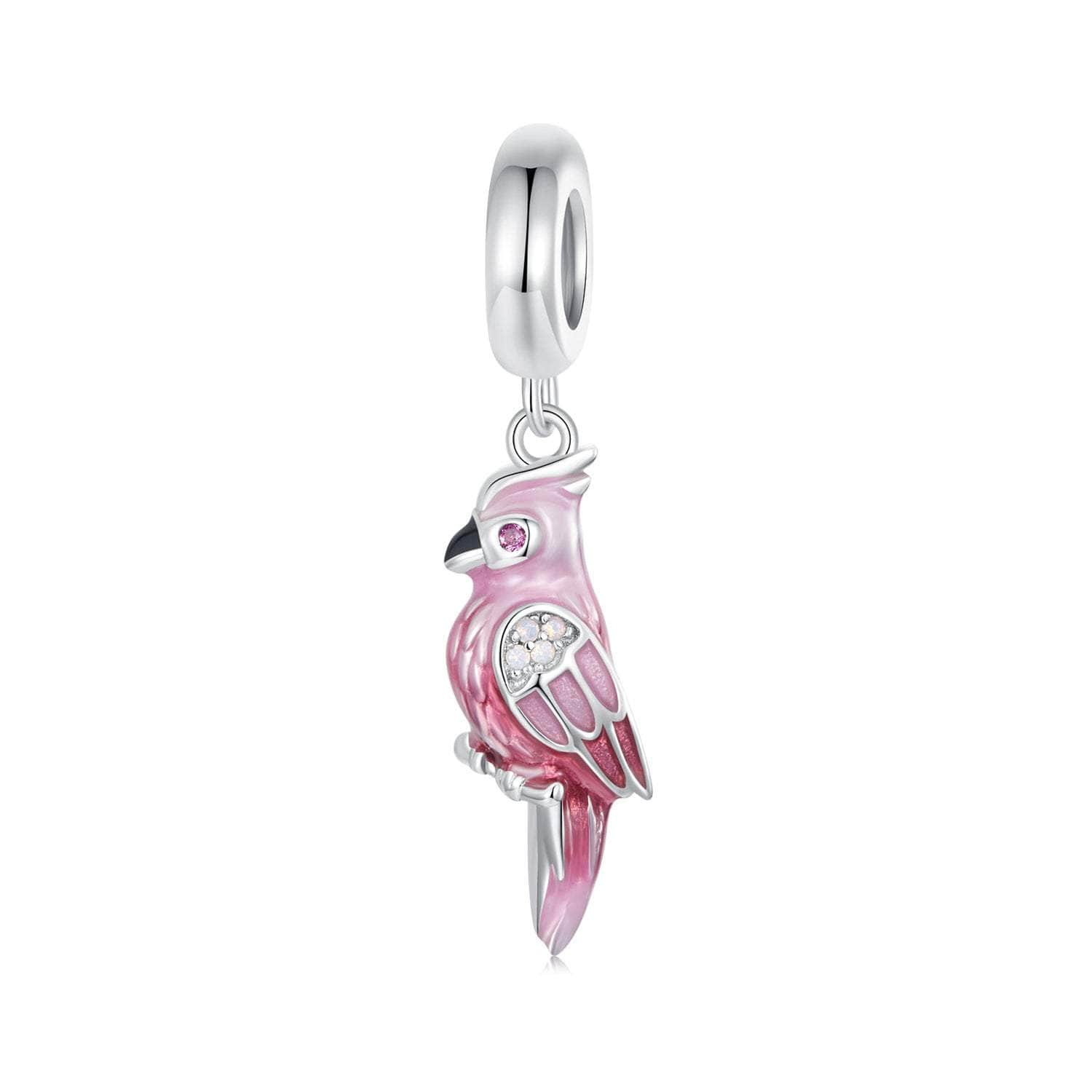 shipped in AUS CHARMS Pink Parrot Charm