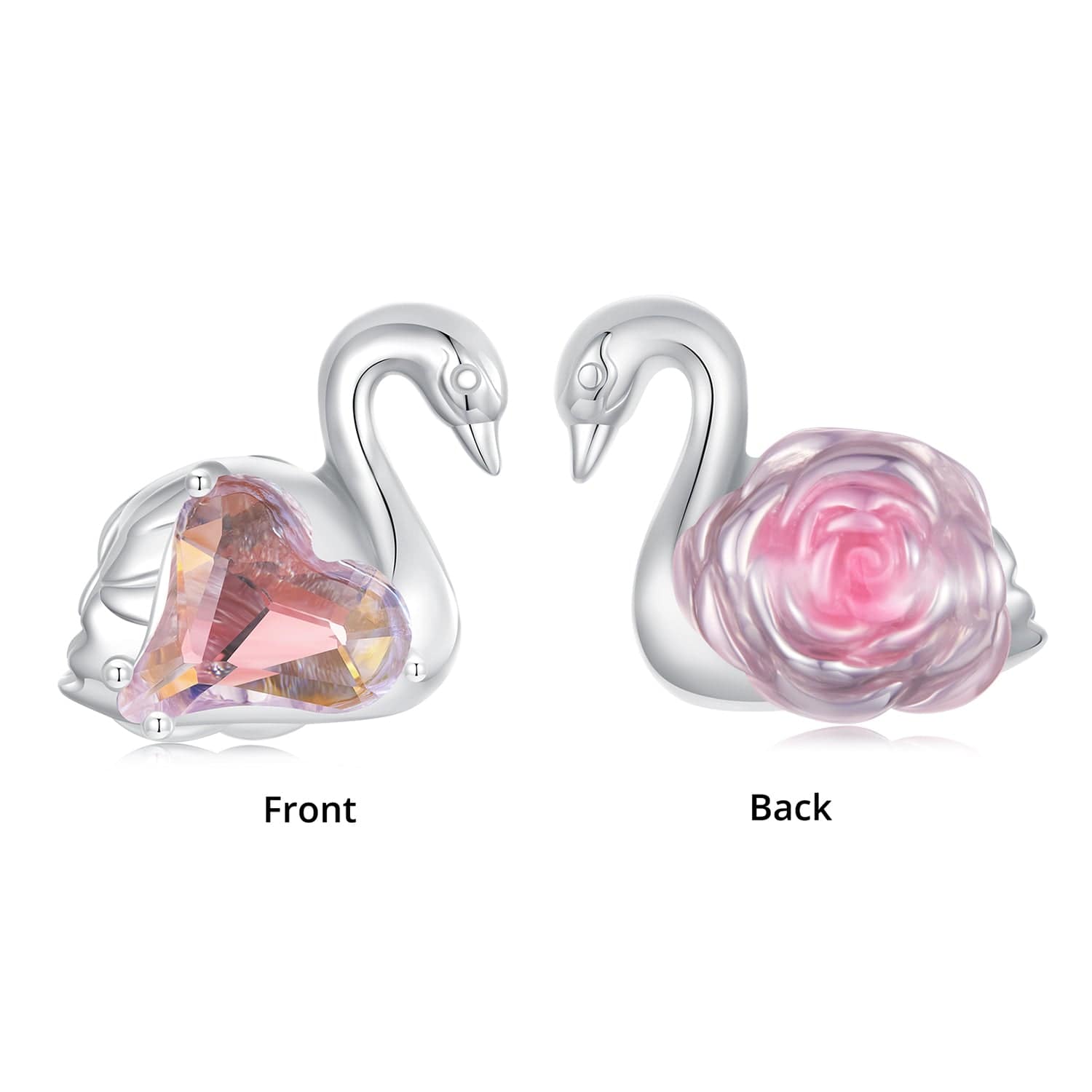 shipped in AUS CHARMS Pink Swan Charm