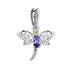 shipped in AUS CHARMS Purple Dragonfly Charm