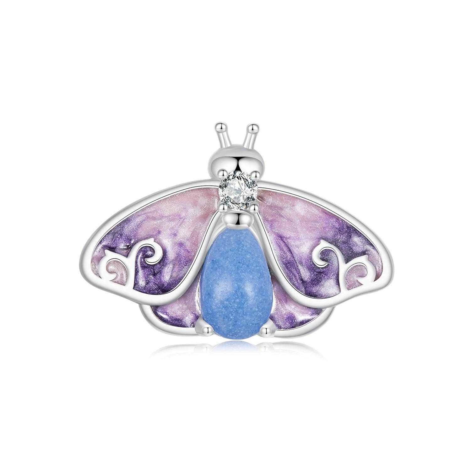 shipped in AUS CHARMS Purple Moth Charm