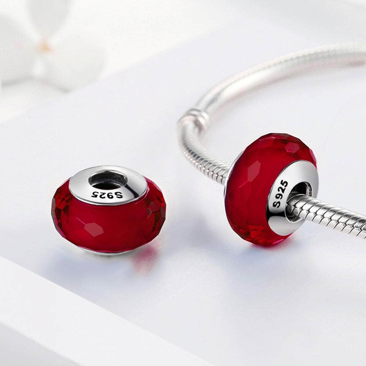 shipped in AUS CHARMS Red Murano Charm