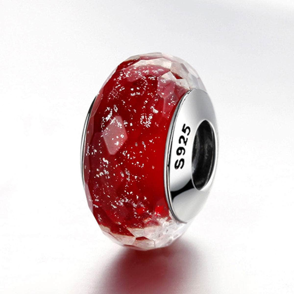 shipped in AUS CHARMS Red Sparkle Murano Charm