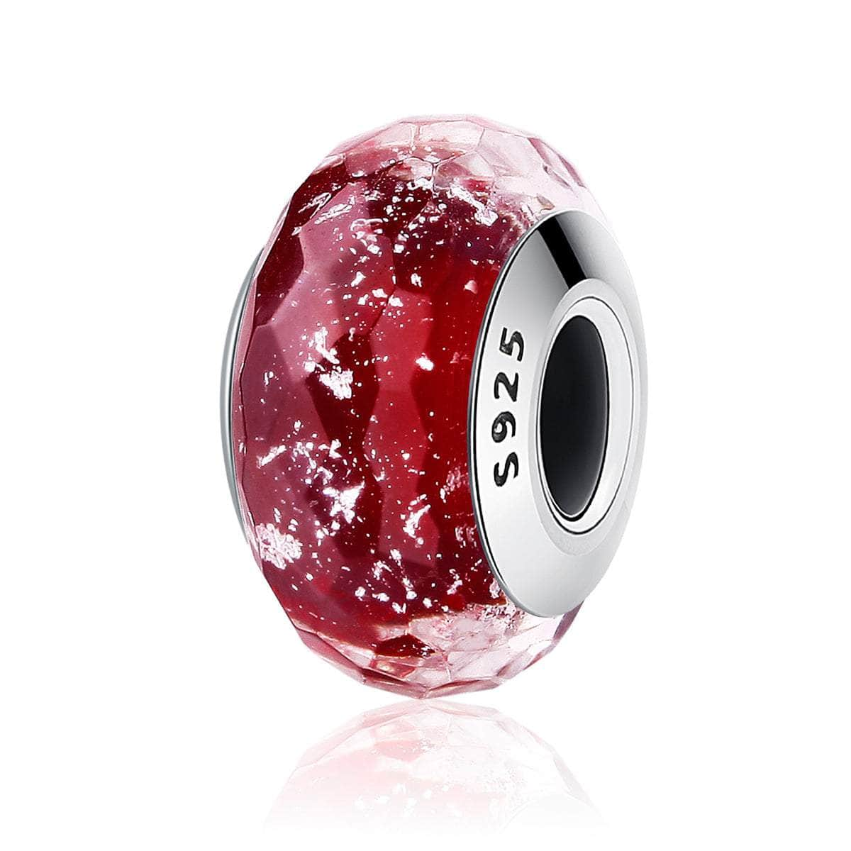 shipped in AUS CHARMS Red Sparkle Murano Charm