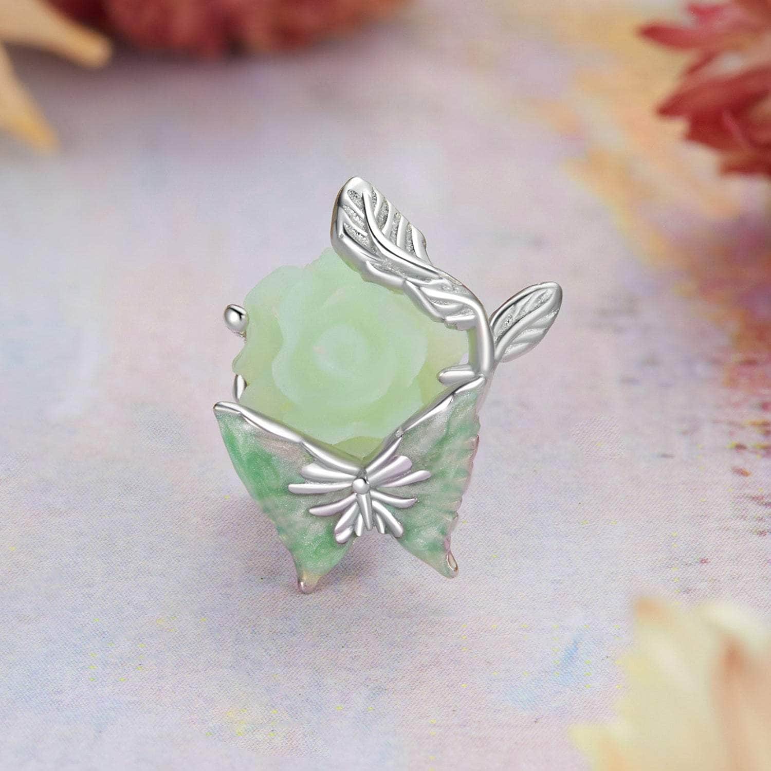 shipped in AUS CHARMS Rose & Butterfly Charm