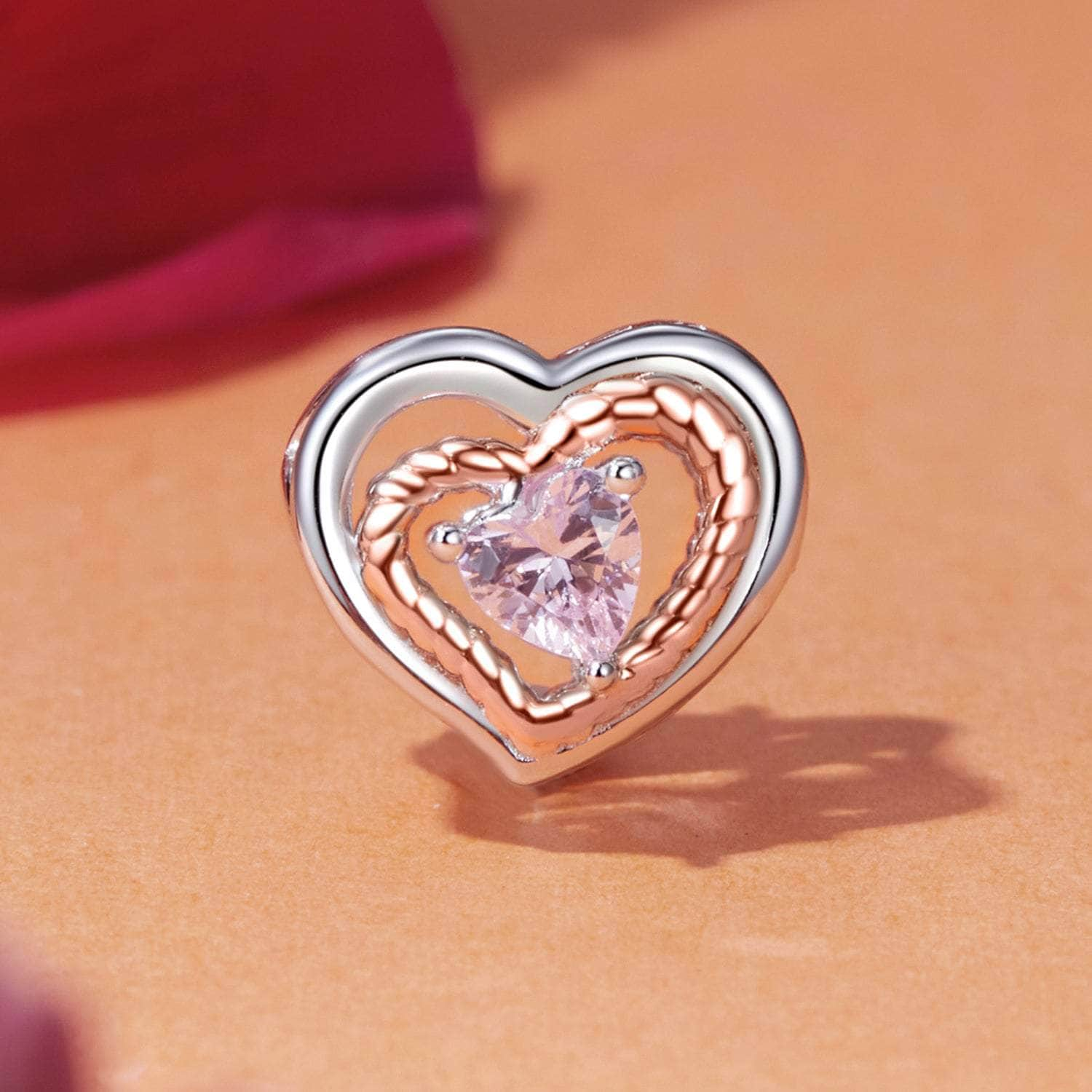 shipped in AUS CHARMS Rose Gold Heart Charm