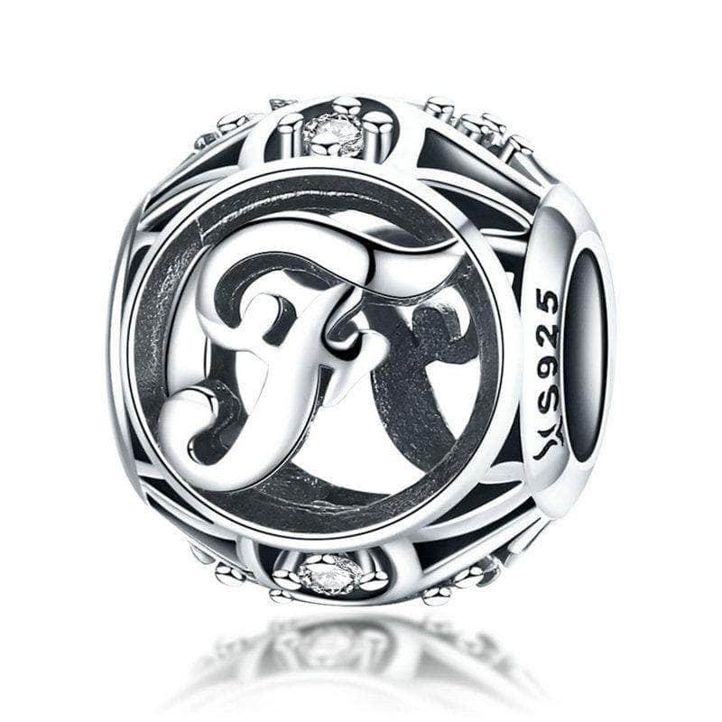 shipped in AUS CHARMS Silver Letter F Charm