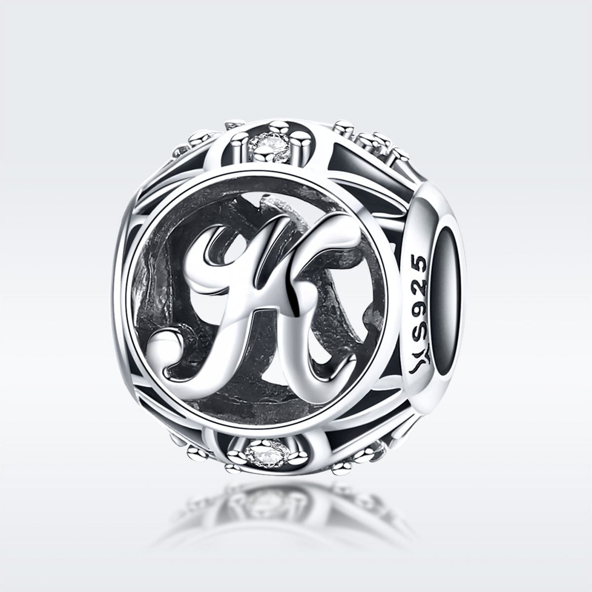 shipped in AUS CHARMS Silver Letter K Charm