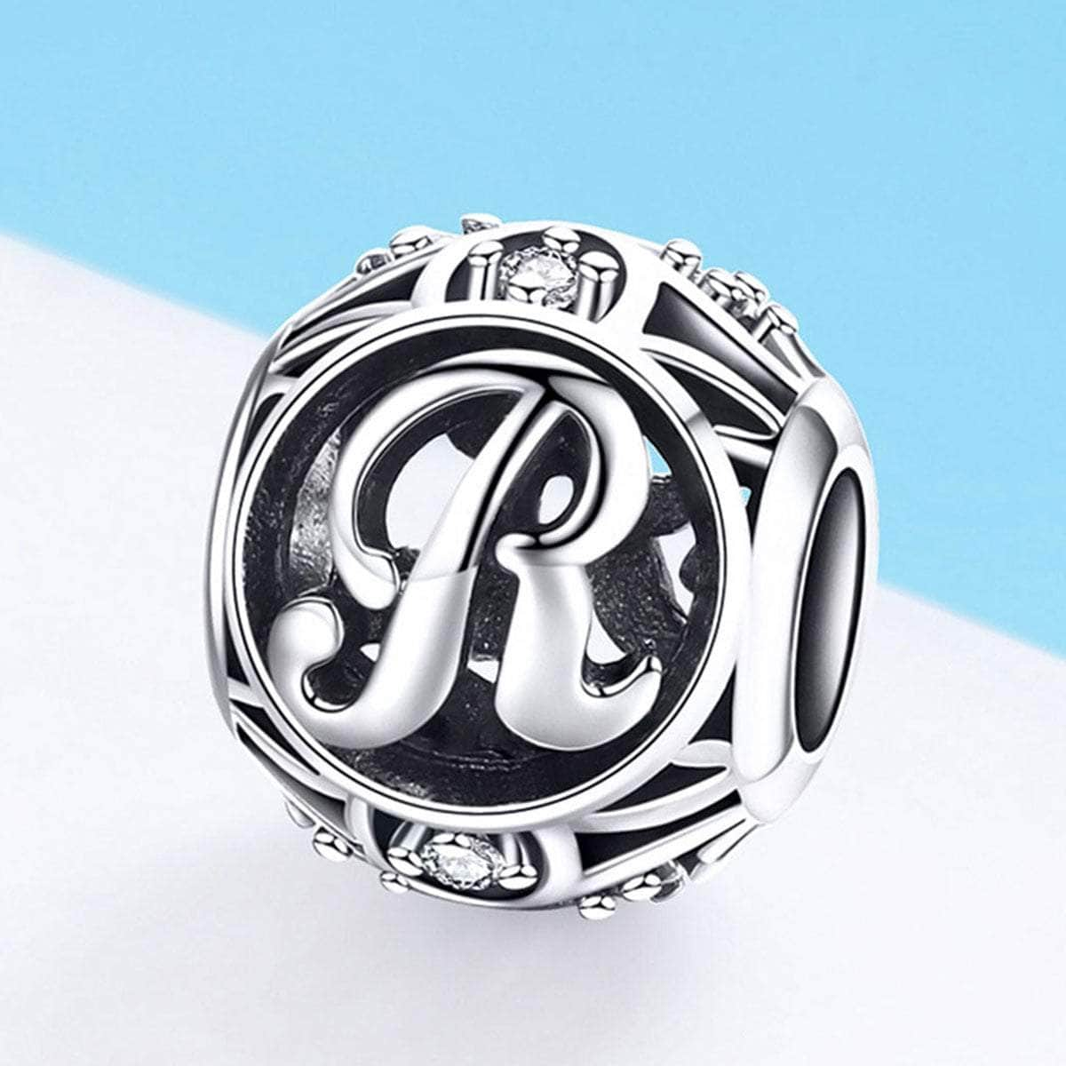 shipped in AUS CHARMS Silver Letter R Charm