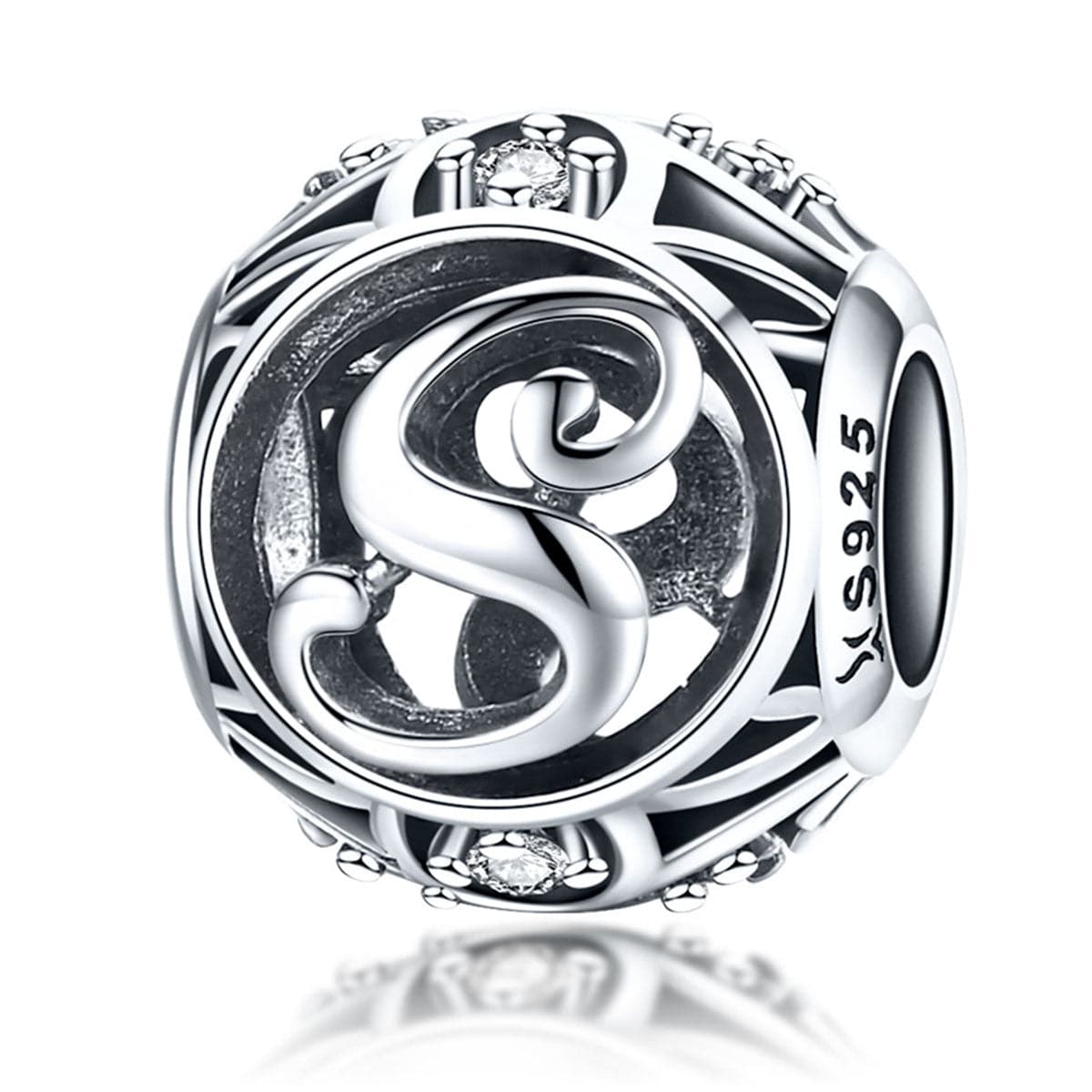 shipped in AUS CHARMS Silver Letter S Charm