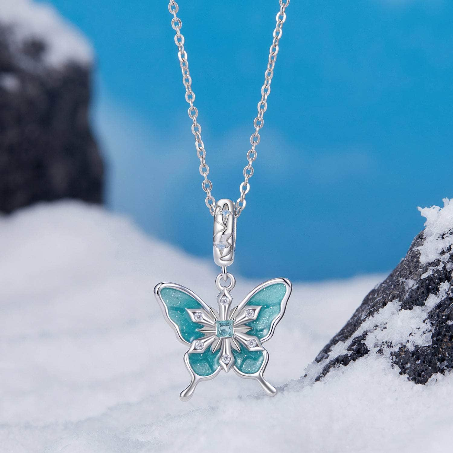 shipped in AUS CHARMS Snowflake Butterfly Charm