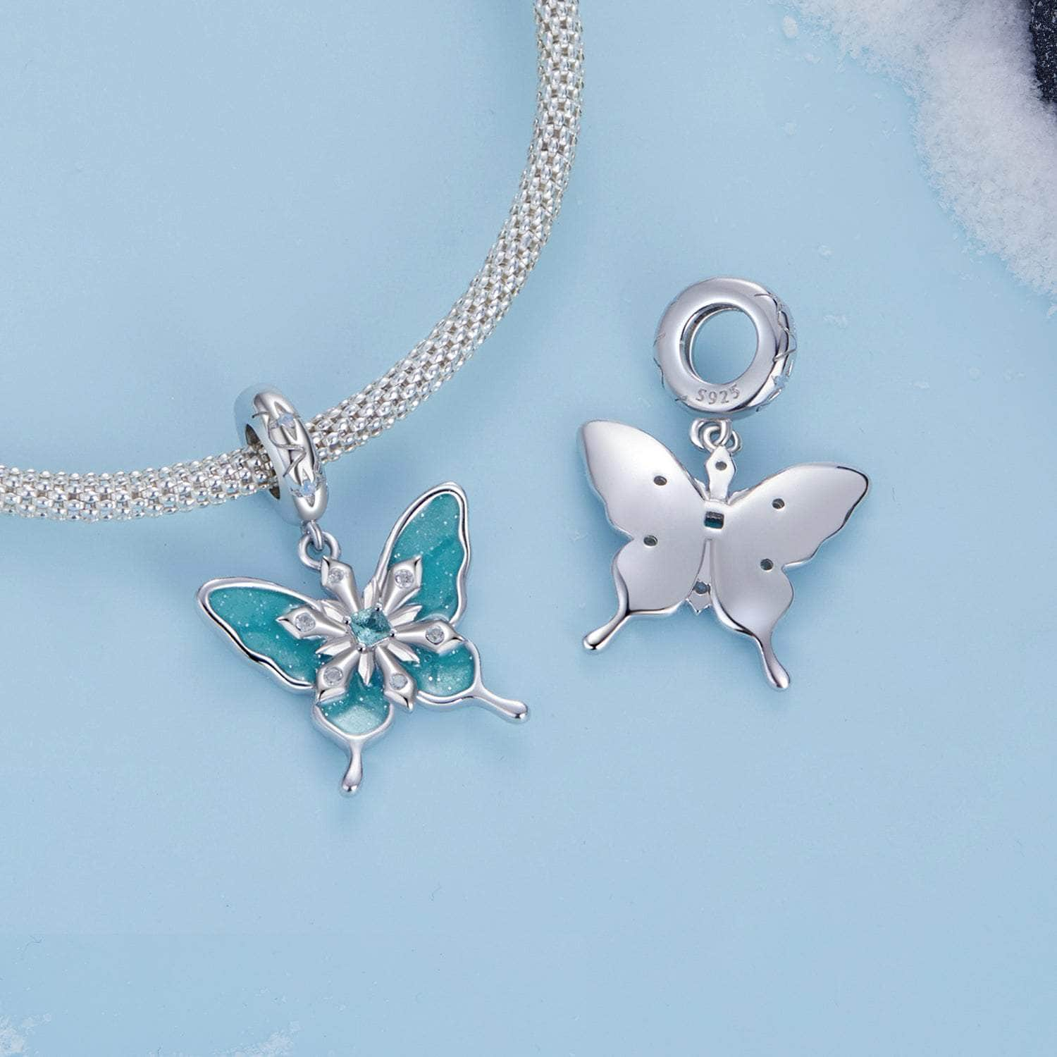 shipped in AUS CHARMS Snowflake Butterfly Charm