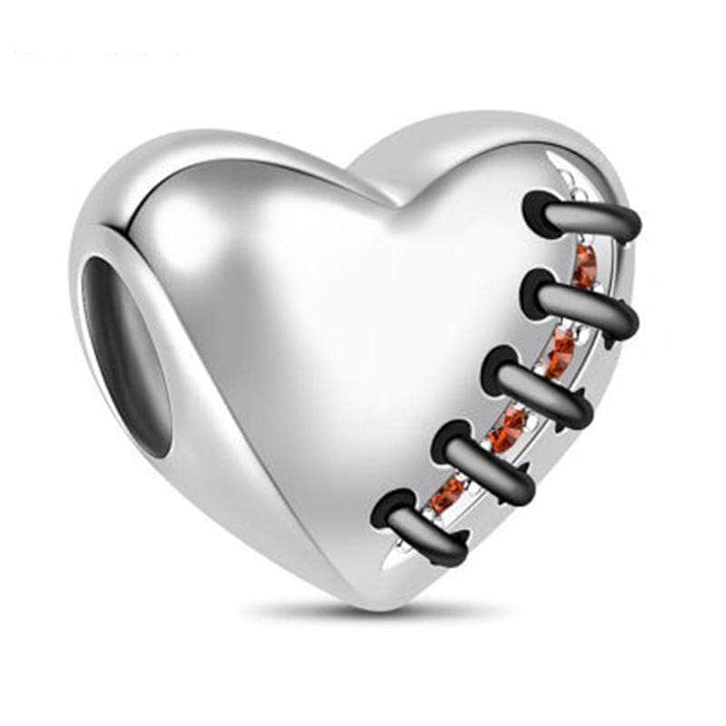 shipped in AUS CHARMS Stitched Heart Charm