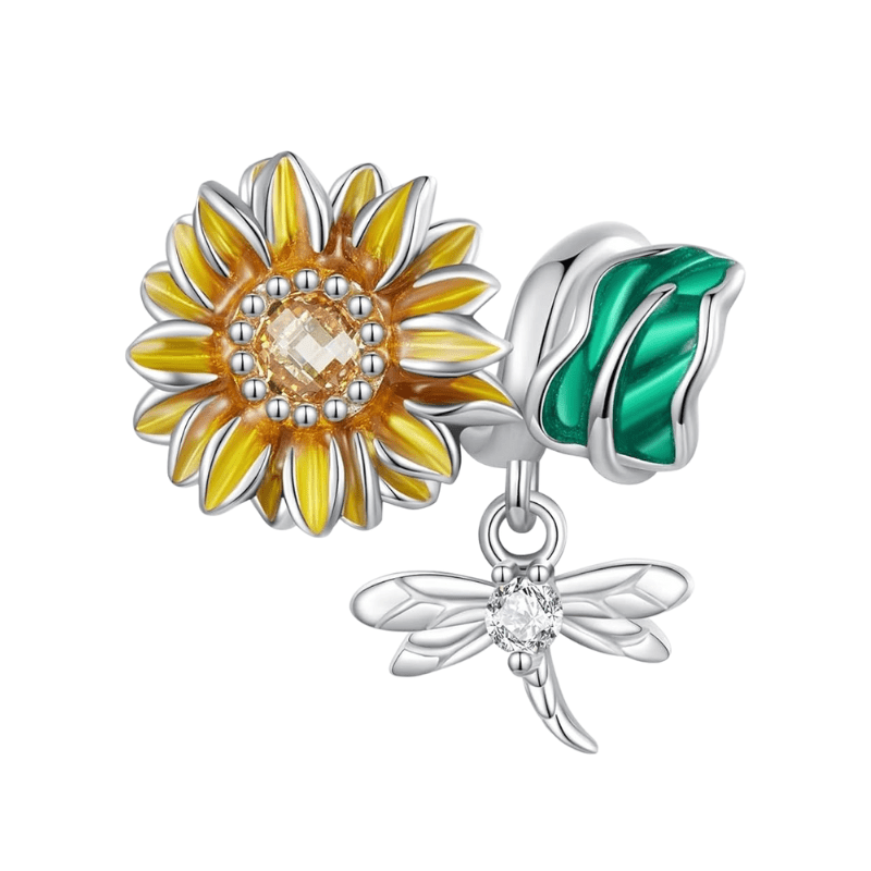 shipped in AUS CHARMS Sunflower Butterfly Charm