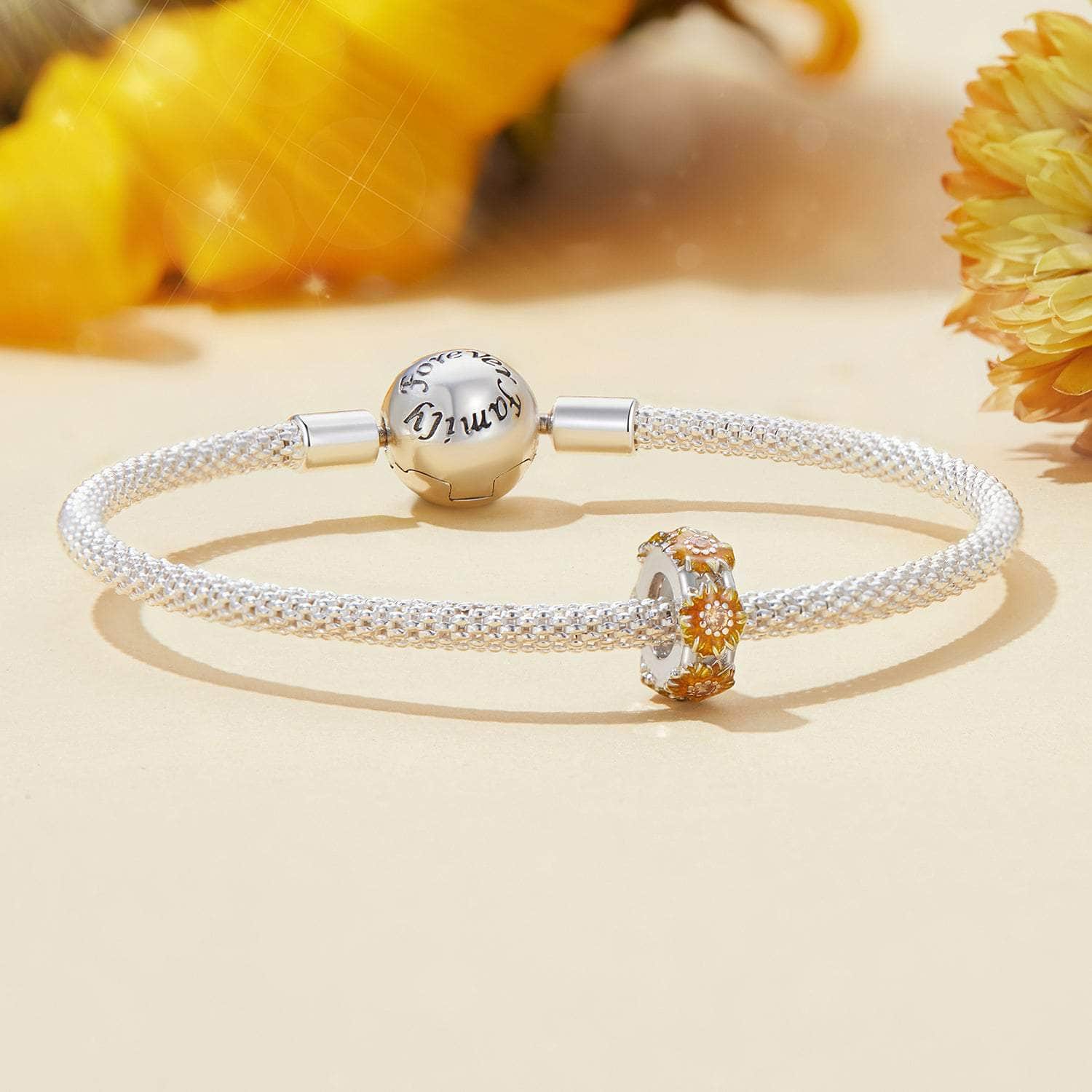 shipped in AUS CHARMS Sunflower Stopper Charm