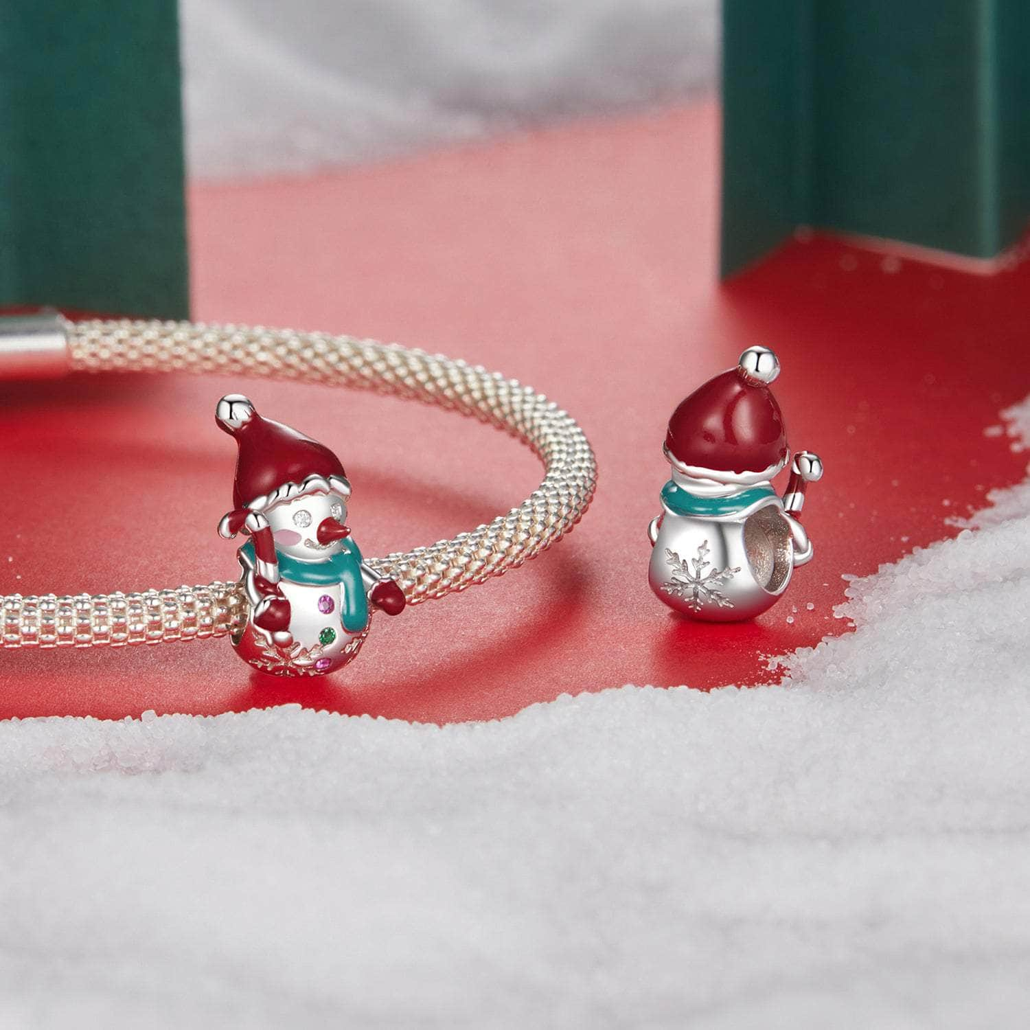 shipped in AUS CHARMS Winter Snowman Charm