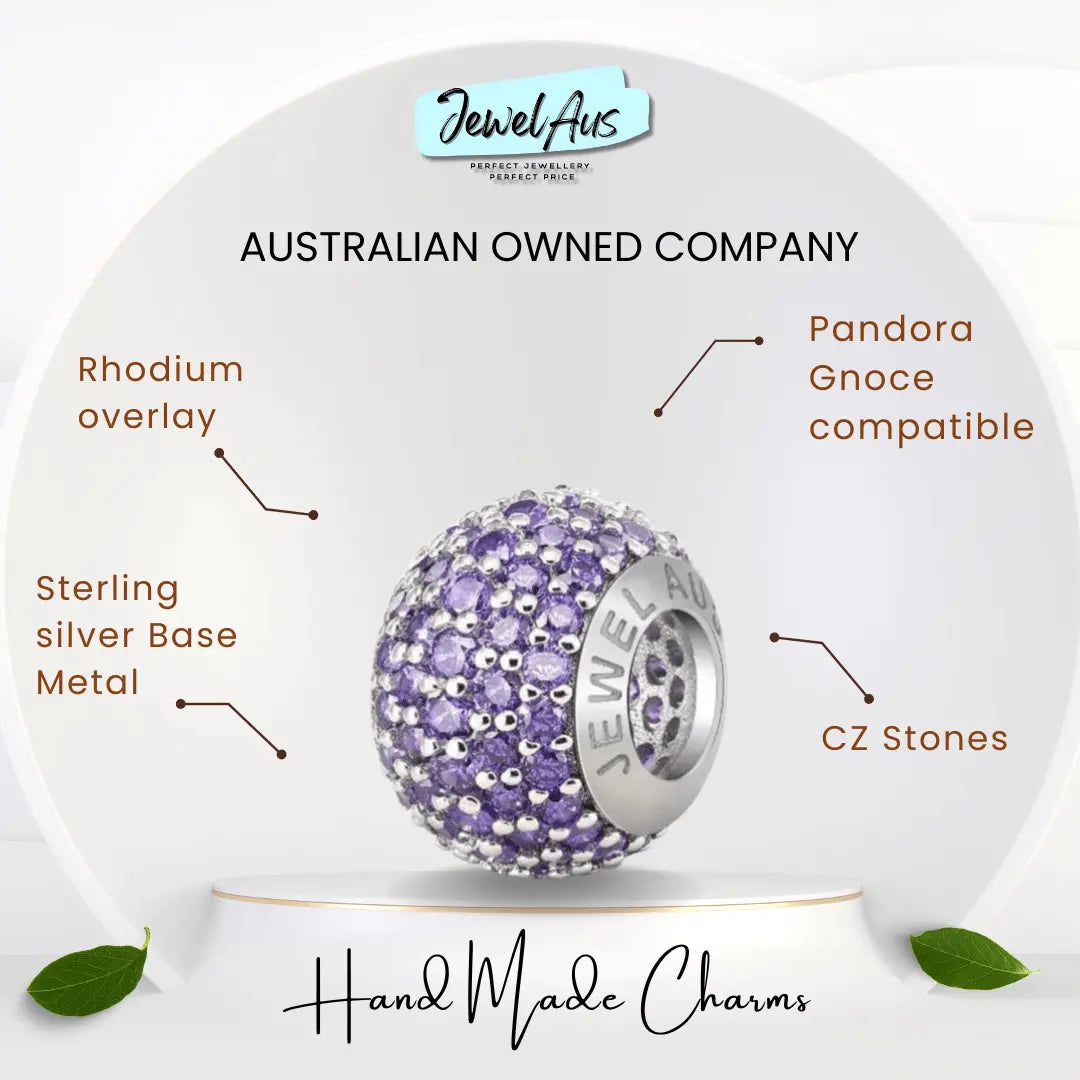 jewelaus CHARMS JewelAus violet Pave Charm